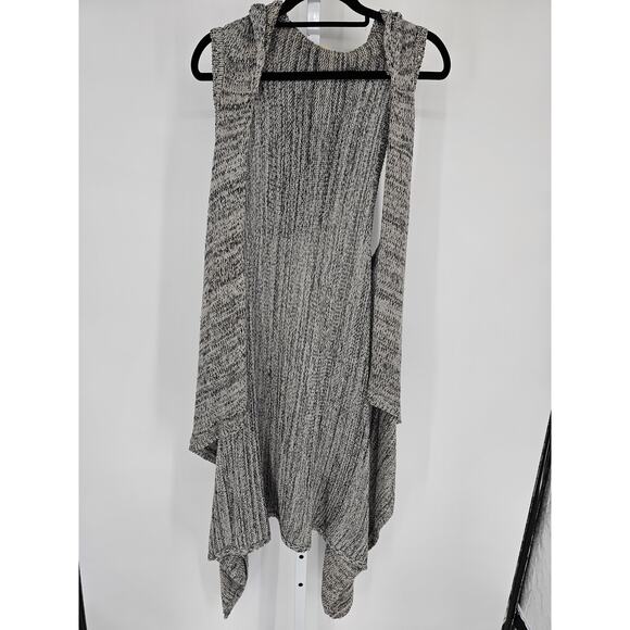Torrid Womens Sz 3 (3X) Sleeveless Cardigan Hooded Sweater Midi Length Gray - Picture 1 of 4